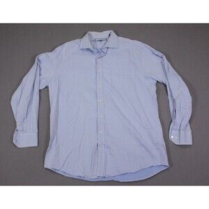 Tommy Hilfiger Ithaca Men's Button Front Long Sleeve Dress Shirt 16.5 34-35 L